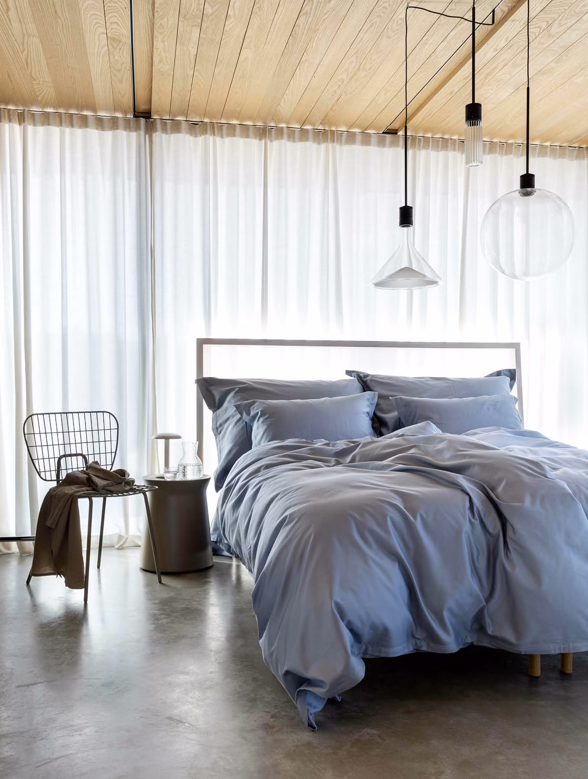 Elegance hotellputetrekk zenblå