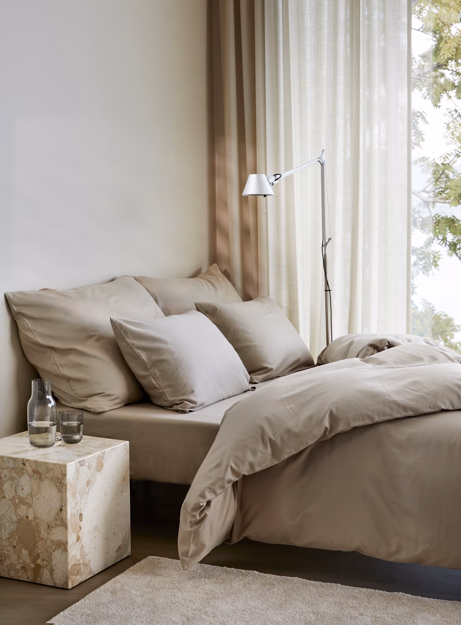 Harmoni satengsengesett beige