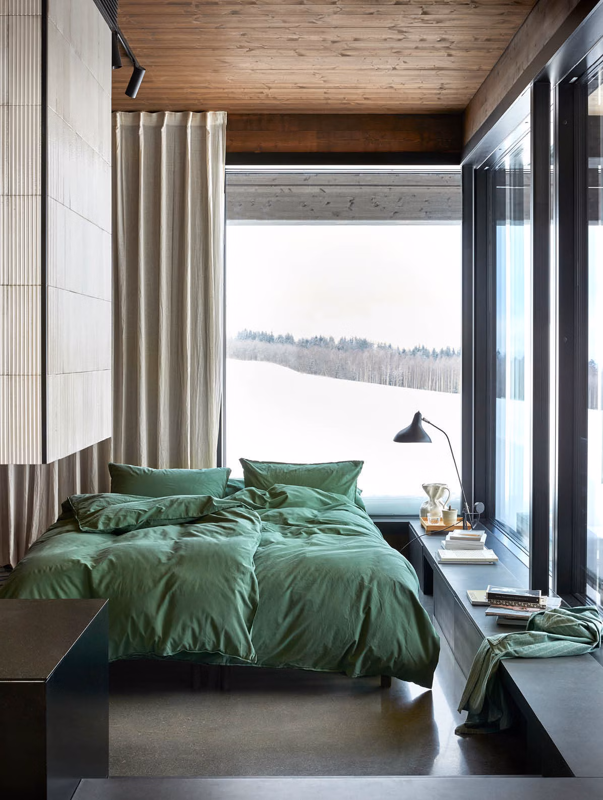 Frøya sengesett støvgrønn