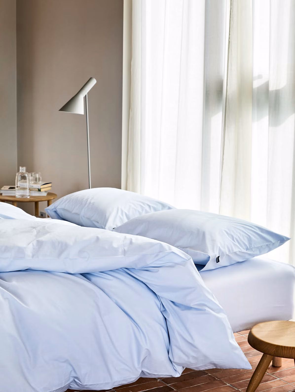 Fryd percale sengesett lys blå