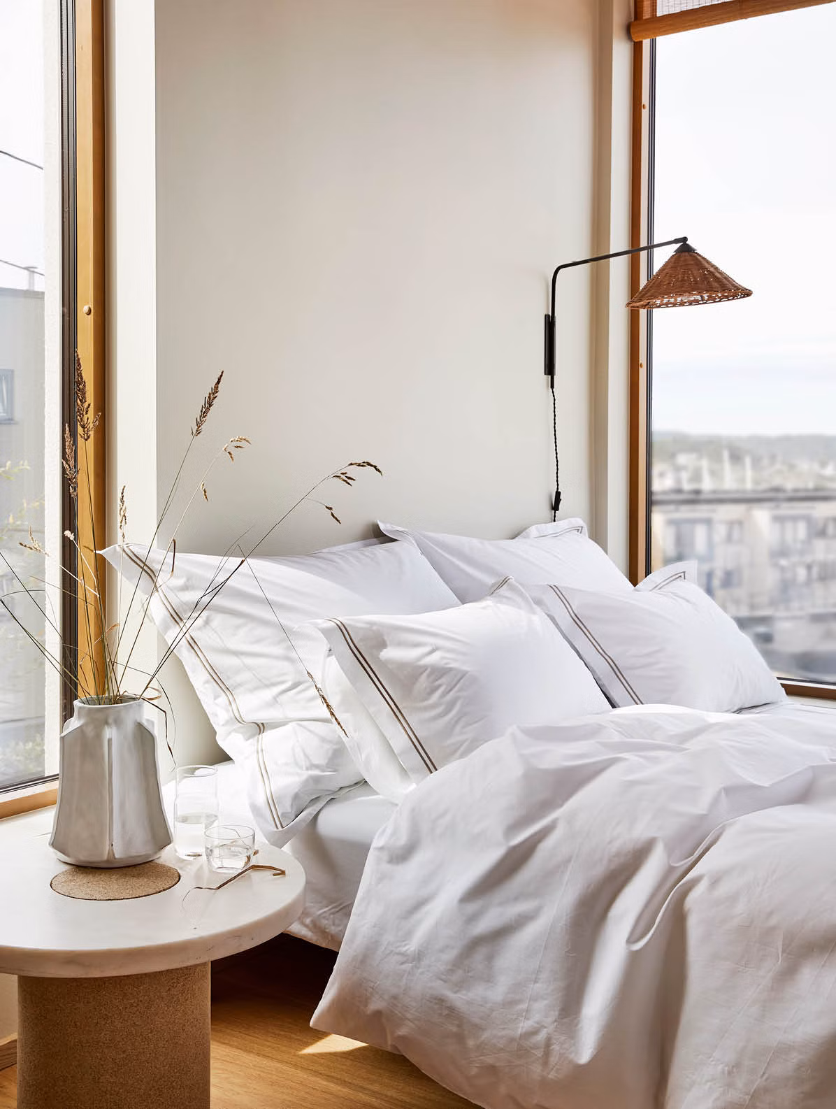 Paris percale sengesett hvit