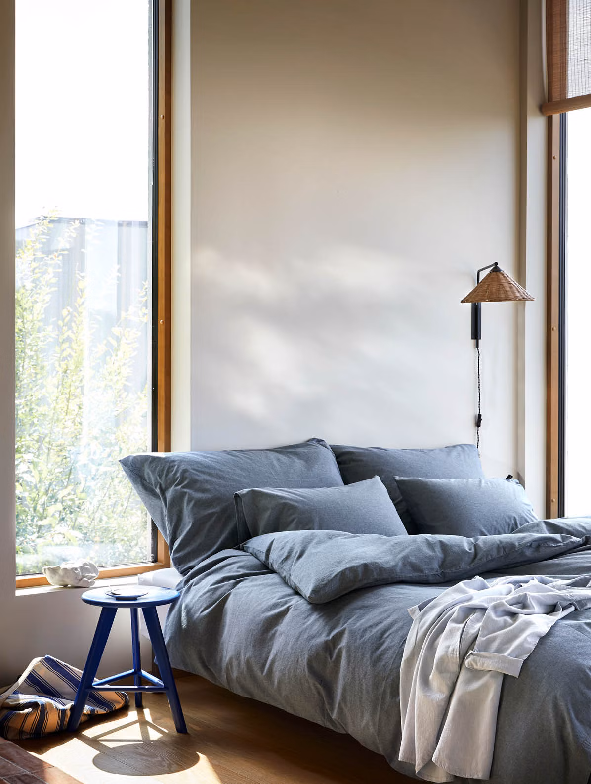 Ola sengesett denimblå