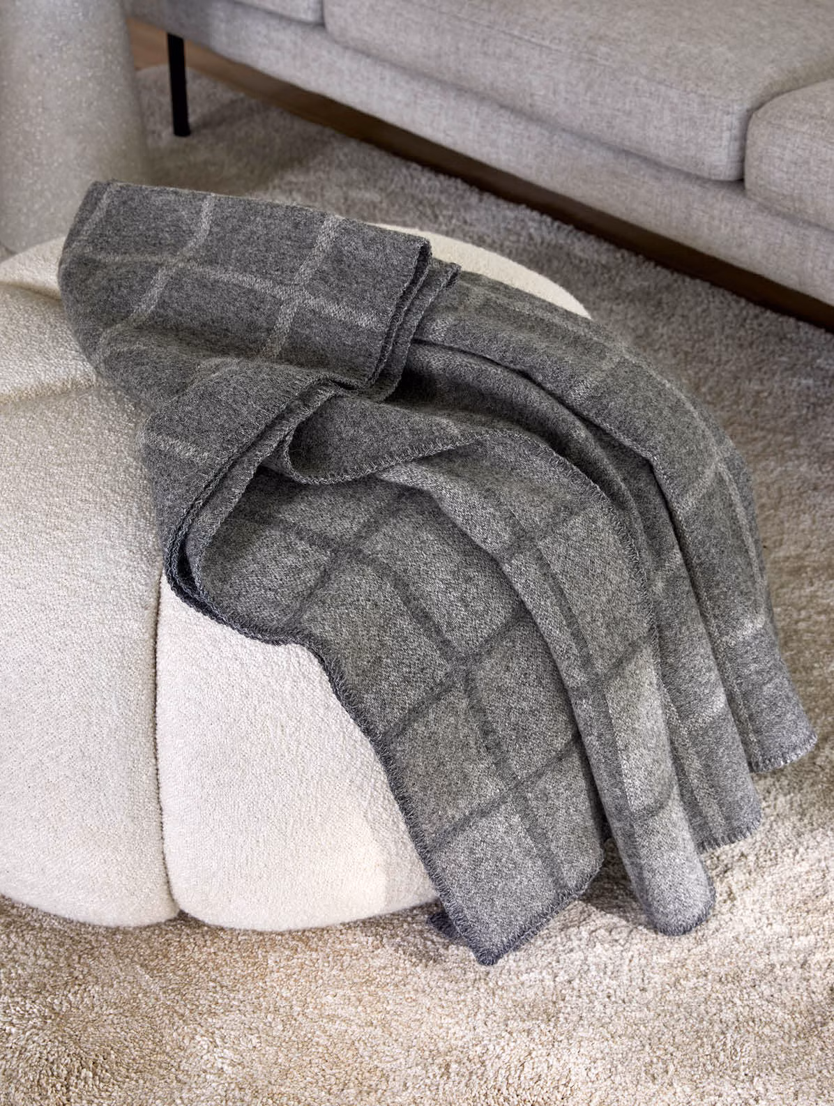 Oppdal ullpledd grå