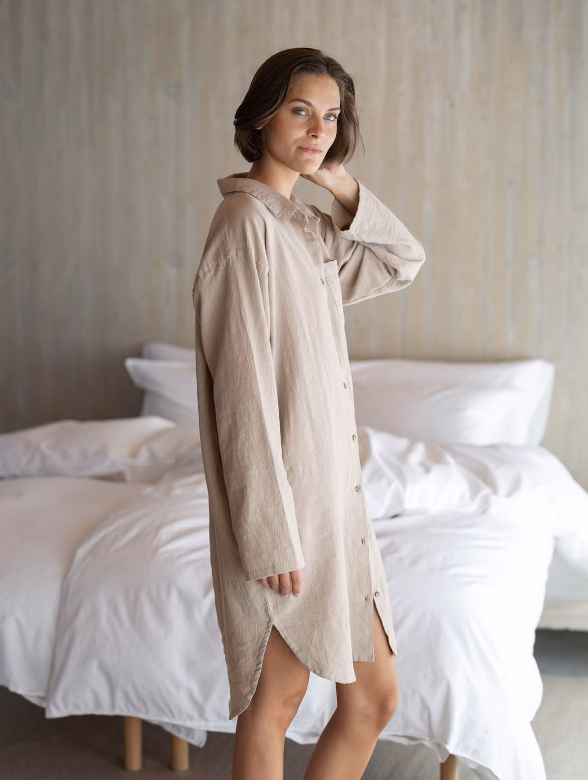 Hydra storskjorte beige