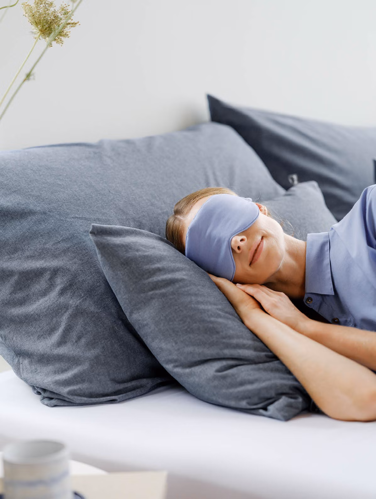 Naxos sovemaske jeansblå